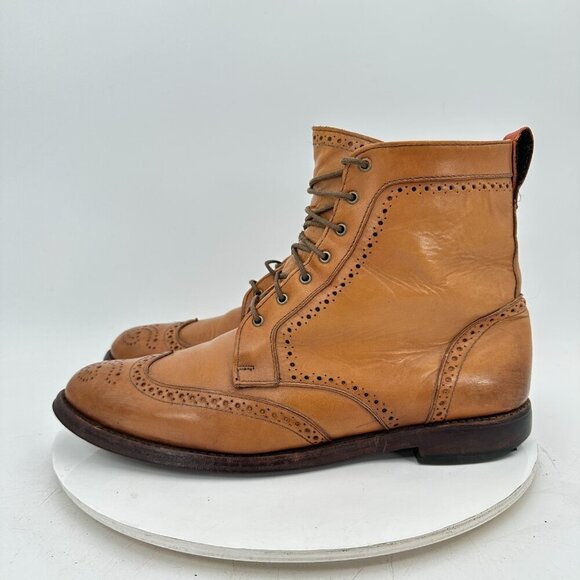 Allen Edmonds Dalton Men Size 10.5D Brown Leather Wingtip Ankle Dress Boot - Picture 1 of 11